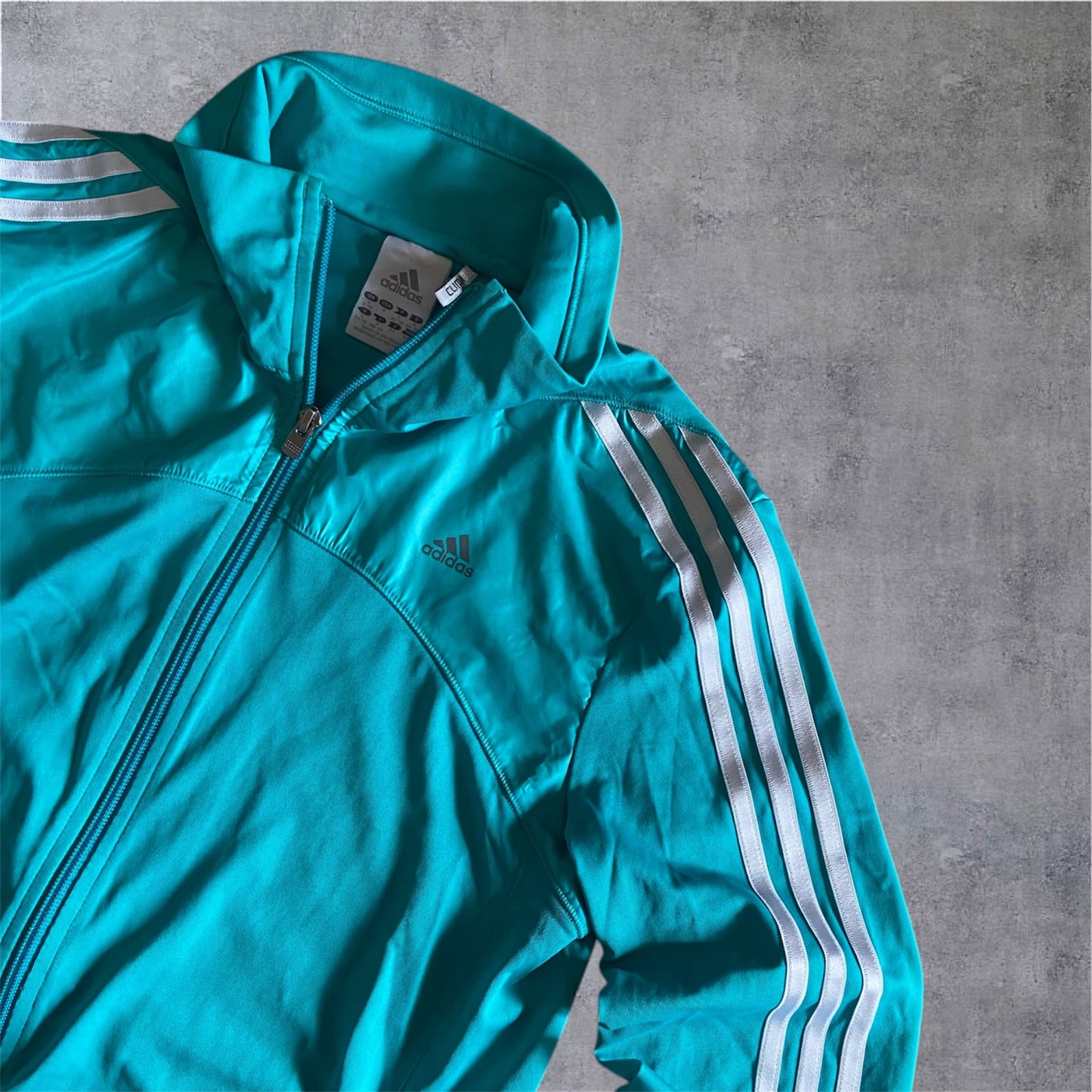 VINTAGE Adidas 2000s Originals Trackjacket – Türkis / Teal – Gr. S