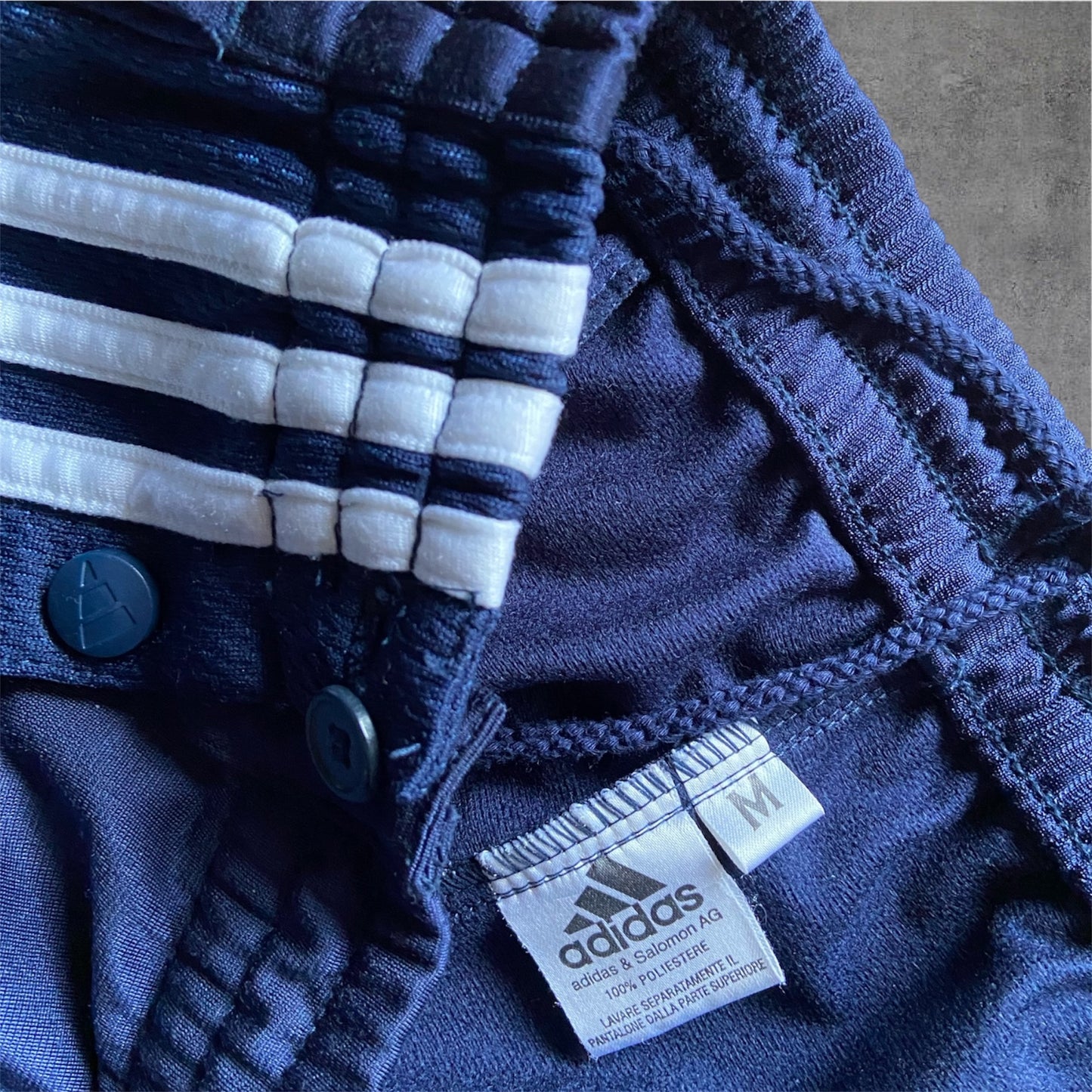 VINTAGE Adidas 90s Salomon AG Transformer Tracksuit – Navy / White / Yellow – Gr. M