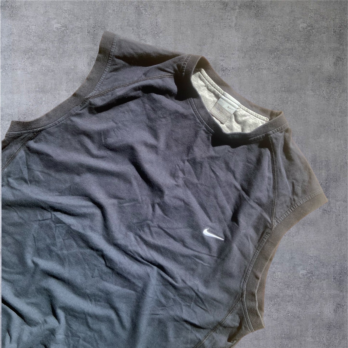 VINTAGE Nike 2000s Silver Tag Tank Top – Black – Gr. L