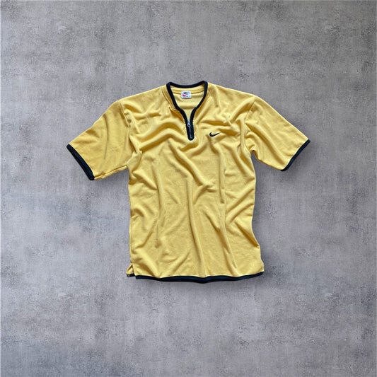 VINTAGE Nike Polo 90s Airliner Tag - Yellow - Gr. L