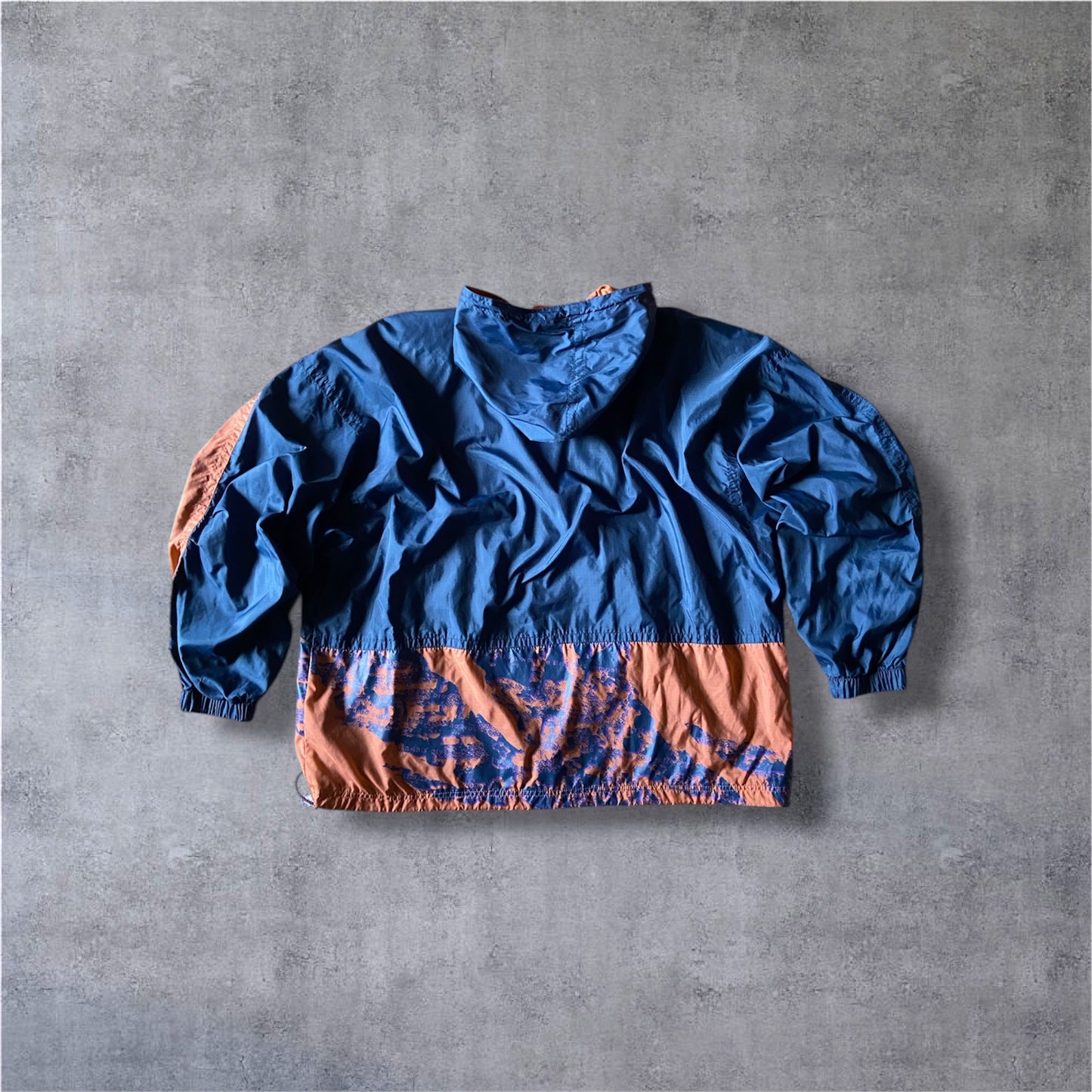 VINTAGE Nike 90s ARCHIVE Silver Tag Anorak – Center Logo – Abstract Splatter Print – Gr. L