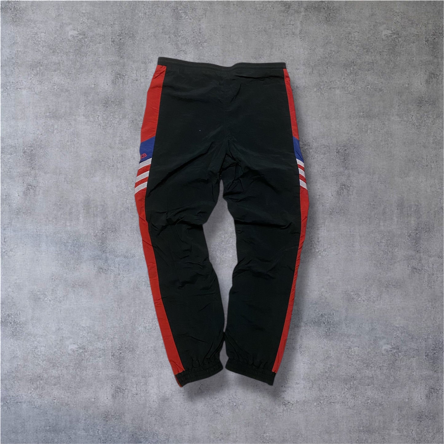 VINTAGE Adidas Trackpants – 90s Colorblocking – Navy / Rot / Blau – Gr. S