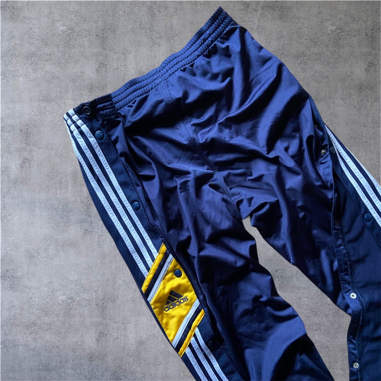 VINTAGE Adidas 90s Salomon AG Transformer Tracksuit – Navy / White / Yellow – Gr. M