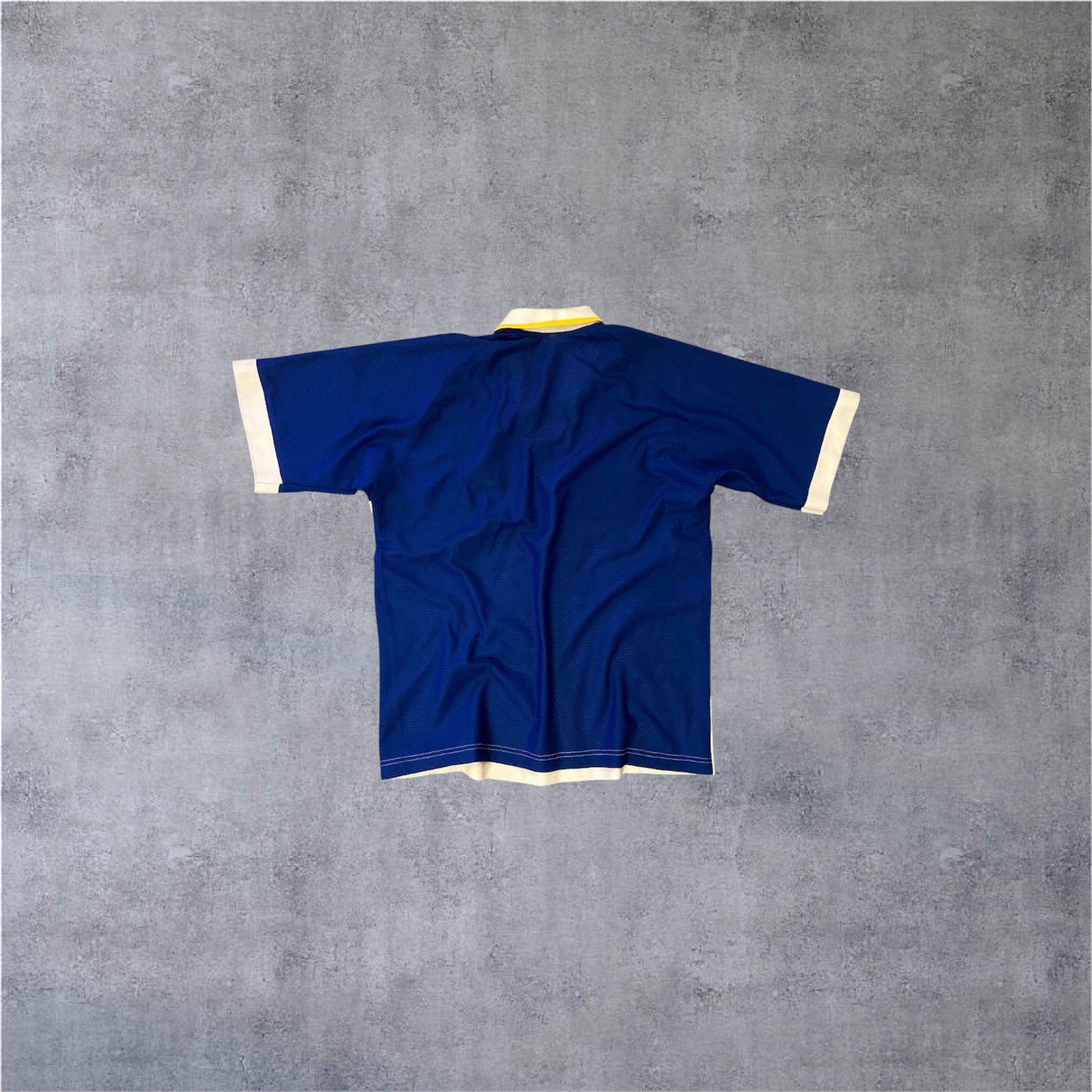 VINTAGE Nike Polo 90s - Blue/White/Yellow - Gr. L