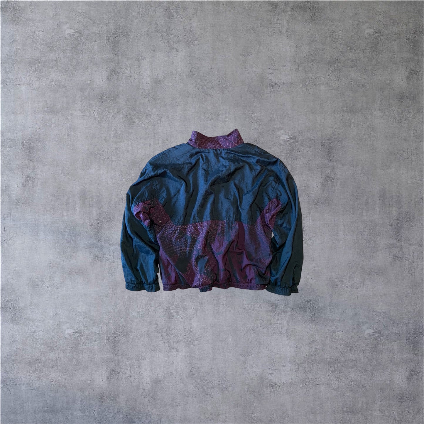 VINTAGE Nike 90s Windbreaker - Dark Grey/Burgunder - Gr. L