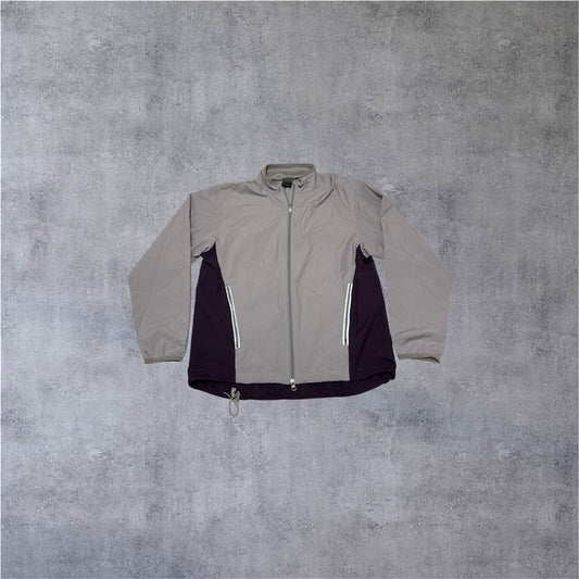 VINTAGE Nike 2000s Windbreaker – Grau / Lila – Silver Tag – Gr. M