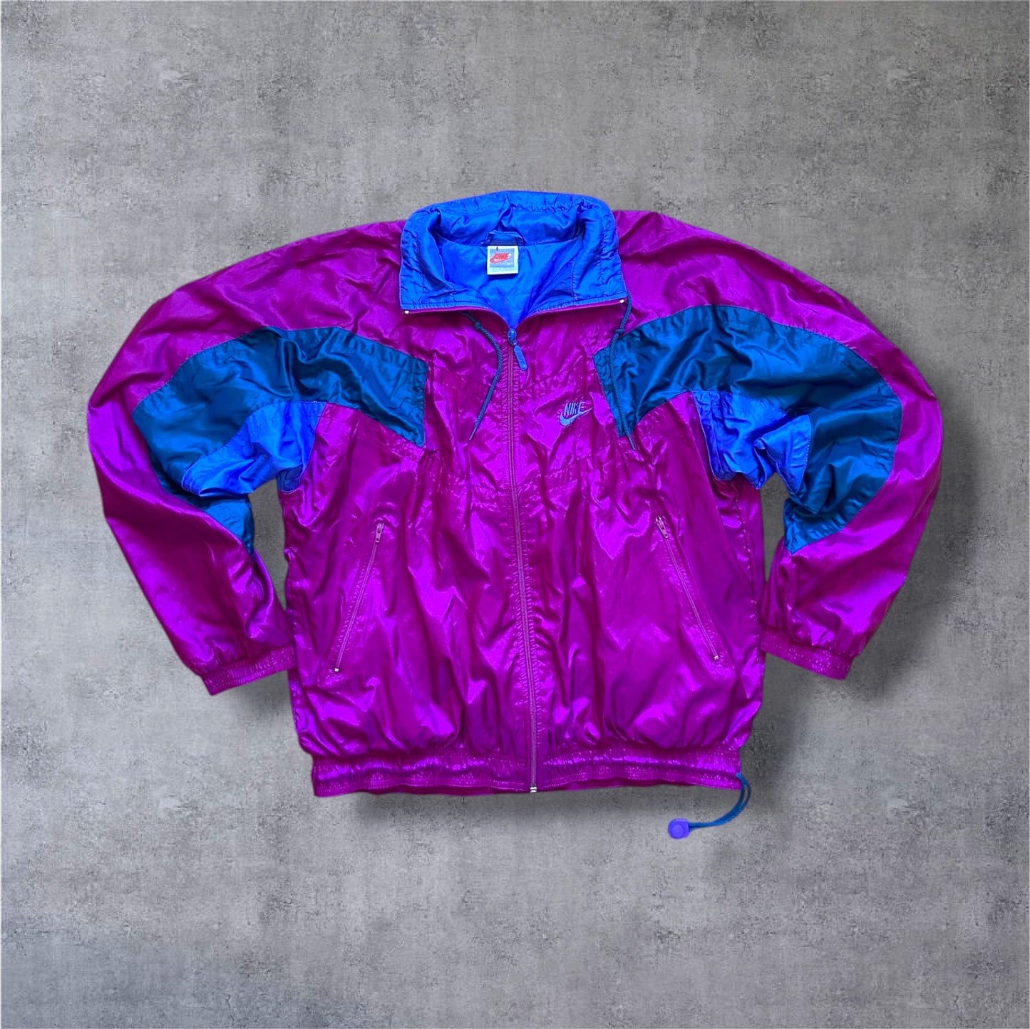 VINTAGE 90s Nike Grey Tag Tracksuit - Purple/Teal - Made in Malaysia - Gr. M