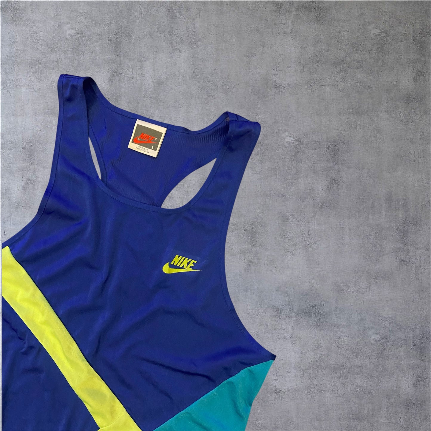 VINTAGE Nike 90s Sports Top - Blue - Gr. S