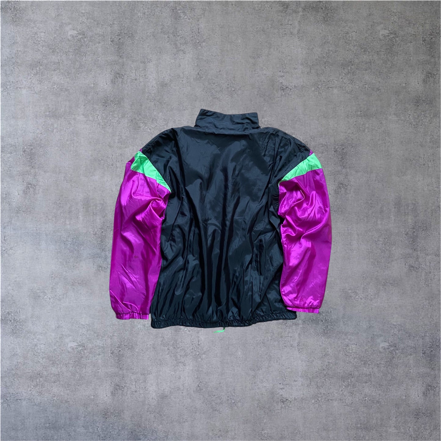 VINTAGE Nike 90s Trackjacket - Black/Purple/Green - Gr. S