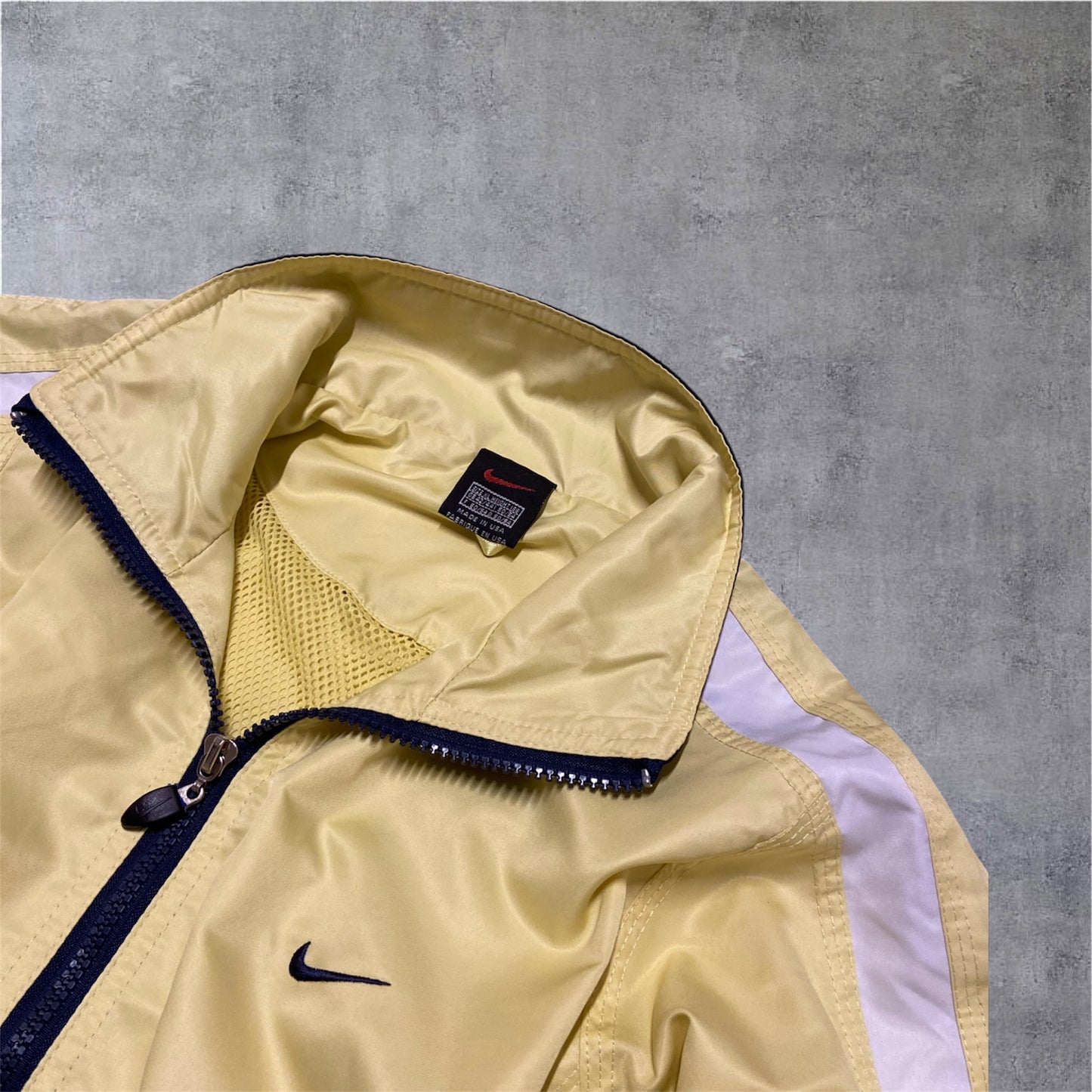 VINTAGE Nike 90s Tracksuit - Yellow/Navy - (W) Gr. XL