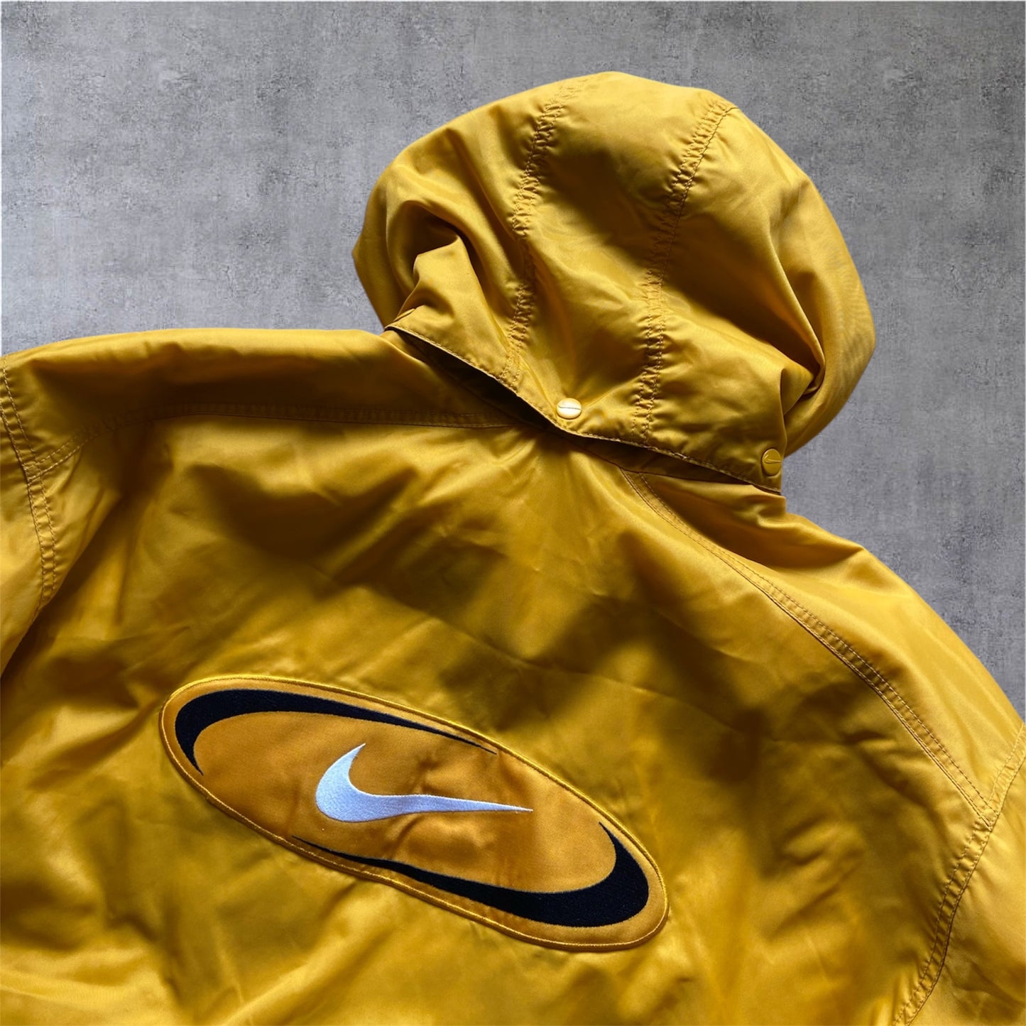 VINTAGE Nike 90s PARKA - Yellow - WHITE TAG - Gr. XL