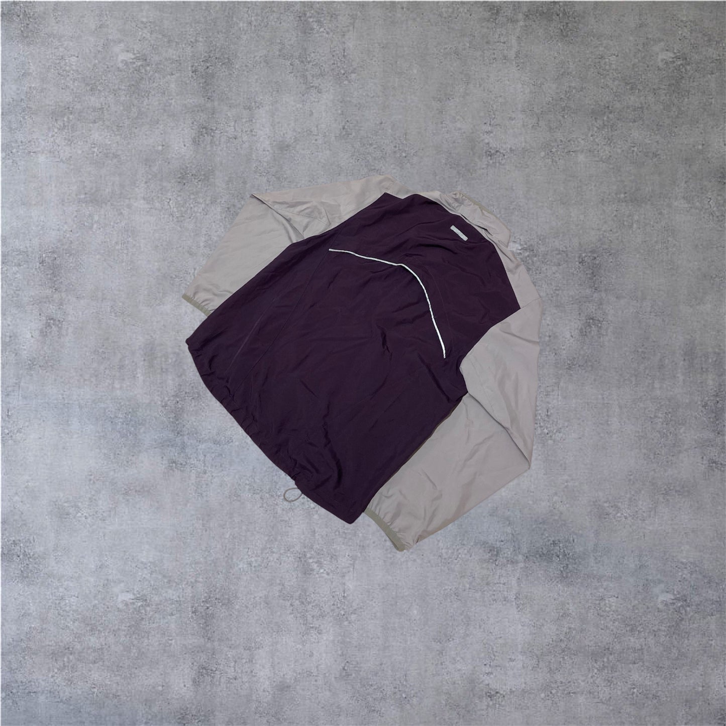 VINTAGE Nike 2000s Windbreaker – Grau / Lila – Silver Tag – Gr. M