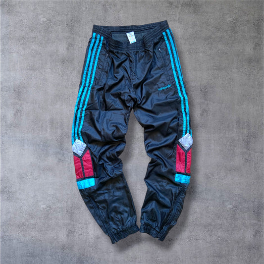 VINTAGE 90s Adidas Trackpants –Colorway – Navy / Türkis / Rot / Grau – Gr. S