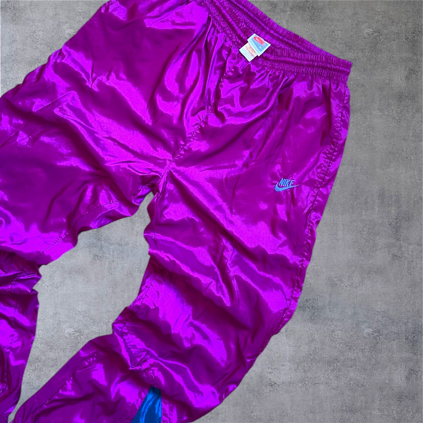 VINTAGE 90s Nike Grey Tag Tracksuit - Purple/Teal - Made in Malaysia - Gr. M