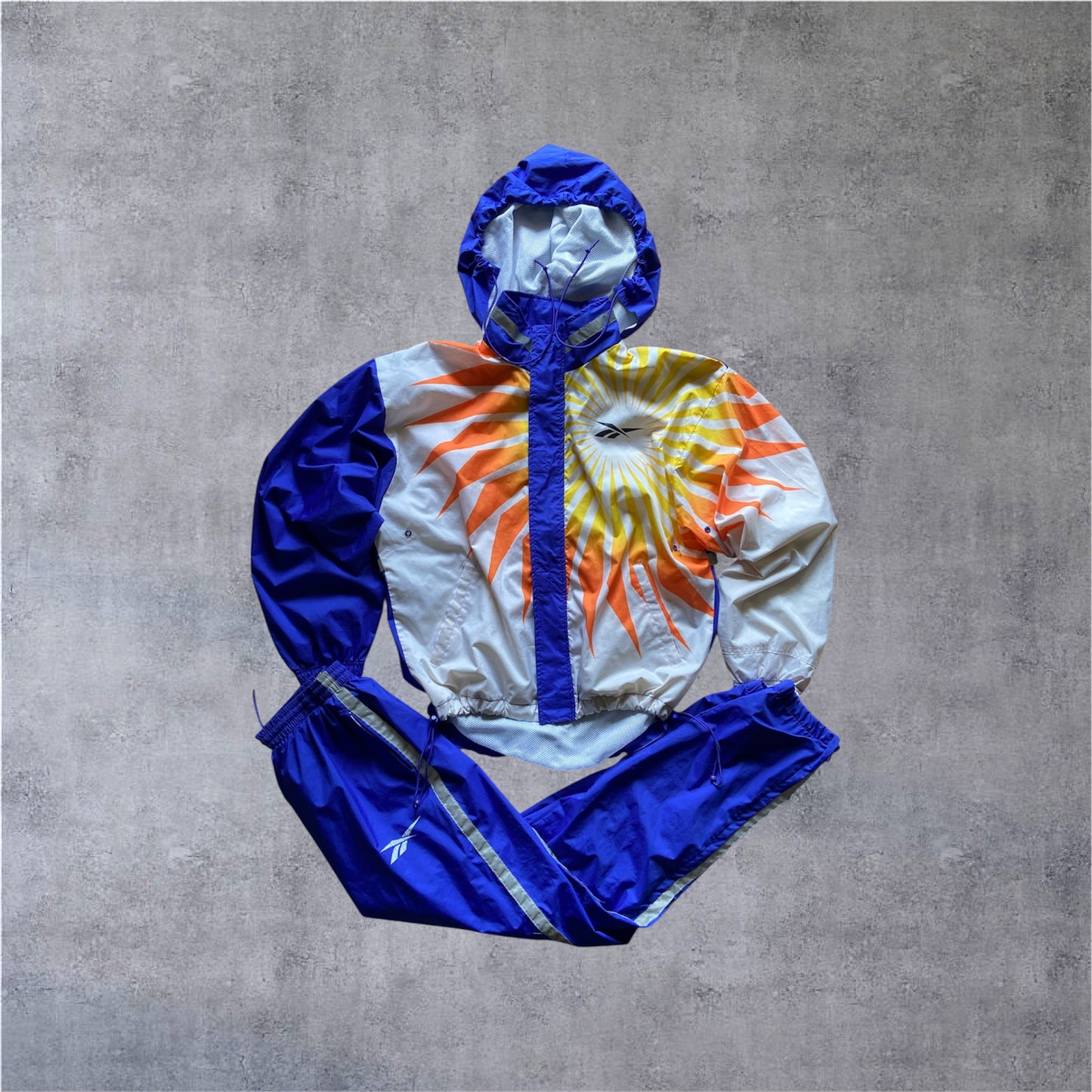 VINTAGE Reebok 90s „SUNBURST“ TRACKSUIT – FULL SET - Gr. S