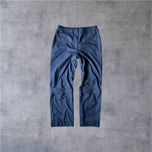 VINTAGE Nike 2000s ZIP Trackpants - Black - Gr. M