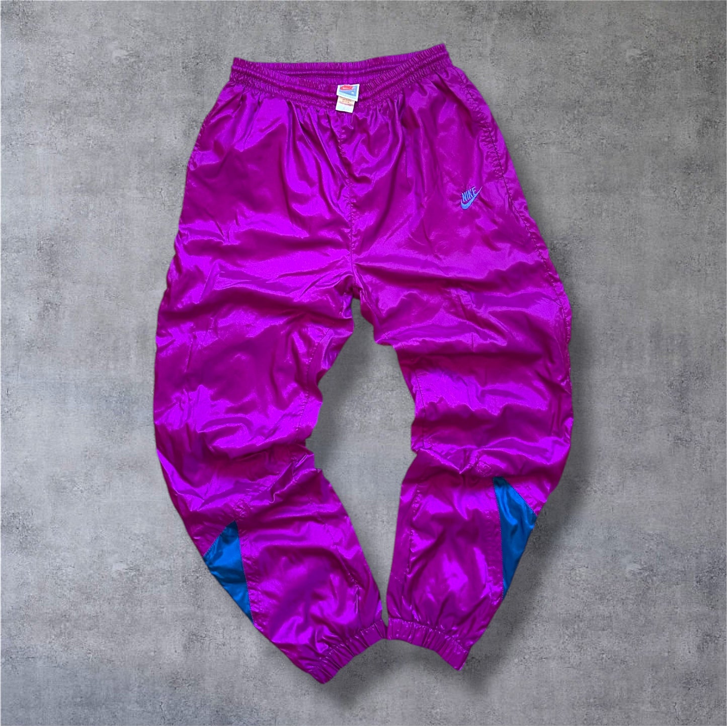 VINTAGE 90s Nike Grey Tag Tracksuit - Purple/Teal - Made in Malaysia - Gr. M