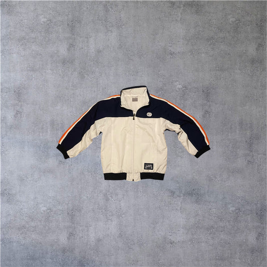 VINTAGE Nike 2000s Kids Little League Trackjacket - White/Navy - Gr. M