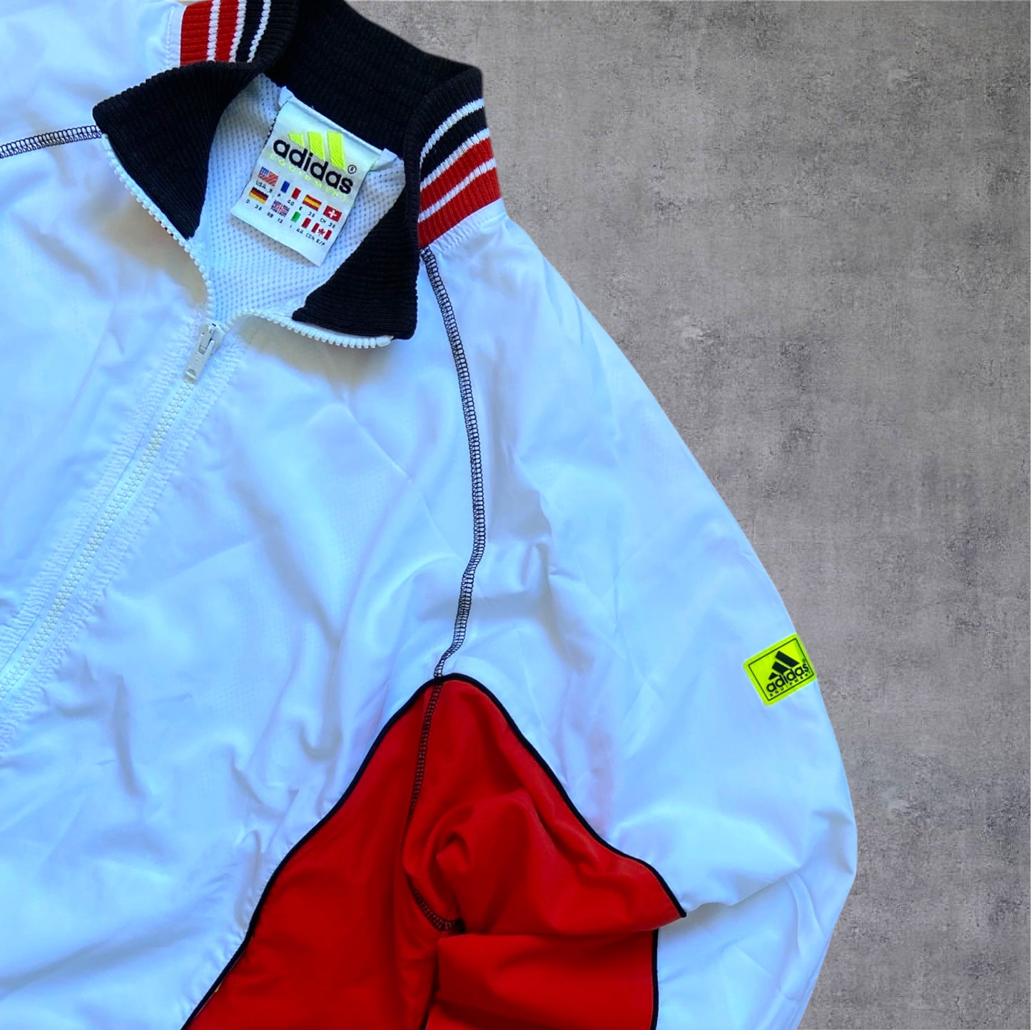 VINTAGE 90s Adidas Equipment (EQT) Tracksuit – Full Set – Weiß/Rot – Damen Gr. S