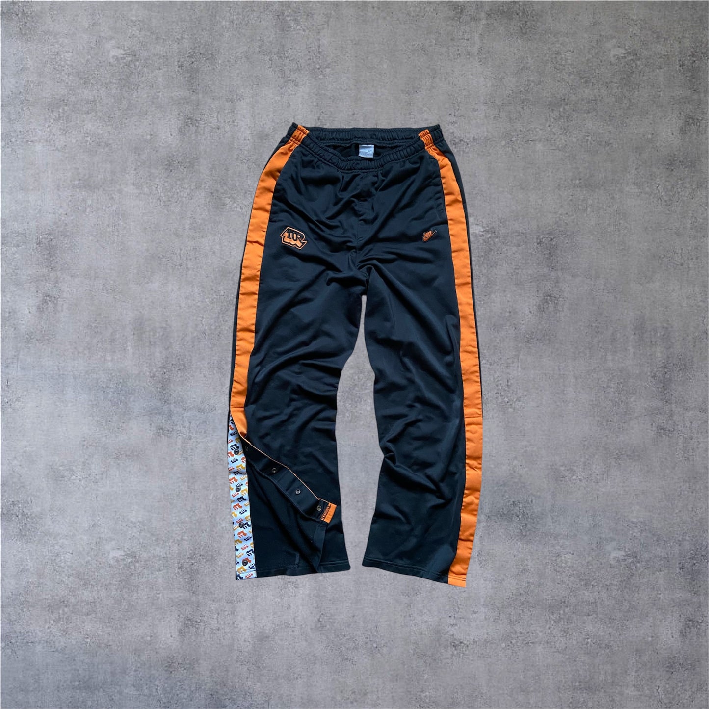 VINTAGE Nike 2000s Trackpants R10 Ronaldinho - Black/Yellow - Gr. M
