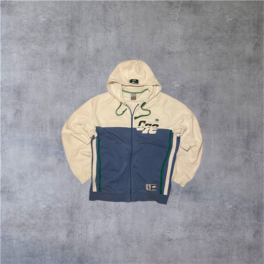 VINTAGE Nike 2000s Cortez ZIP-Hoodie - Creme/Blue - Gr. L