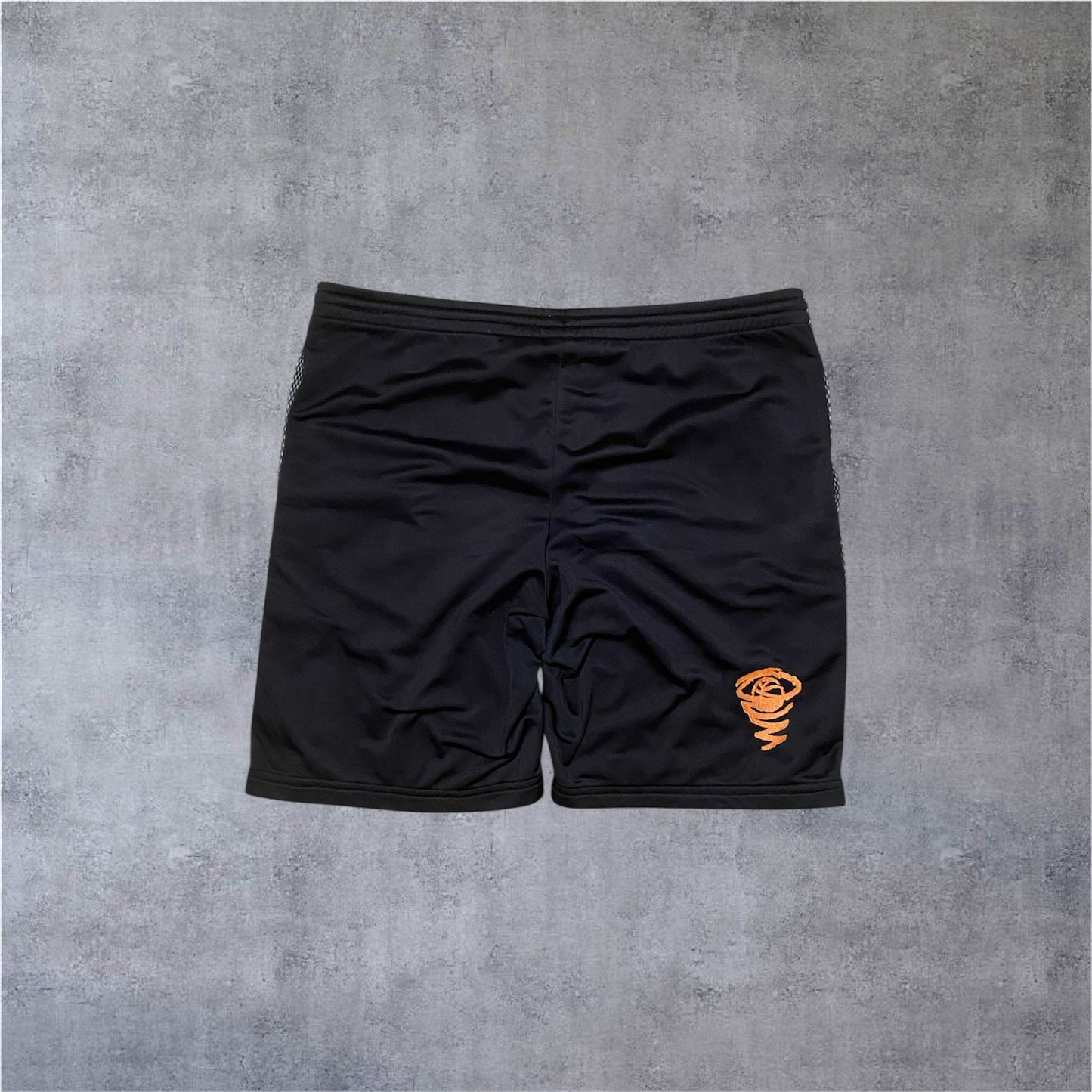 VINTAGE Nike 90s Tear-Away Shorts – White Tag – Grau/Schwarz – Gr. L