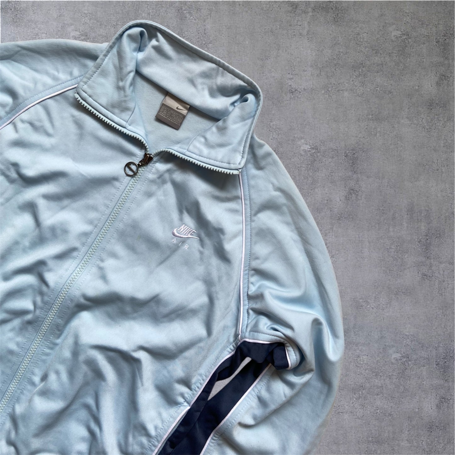 VINTAGE Nike 2000s Air Tracksuit – Babyblau / Himmelblau – Gr. L