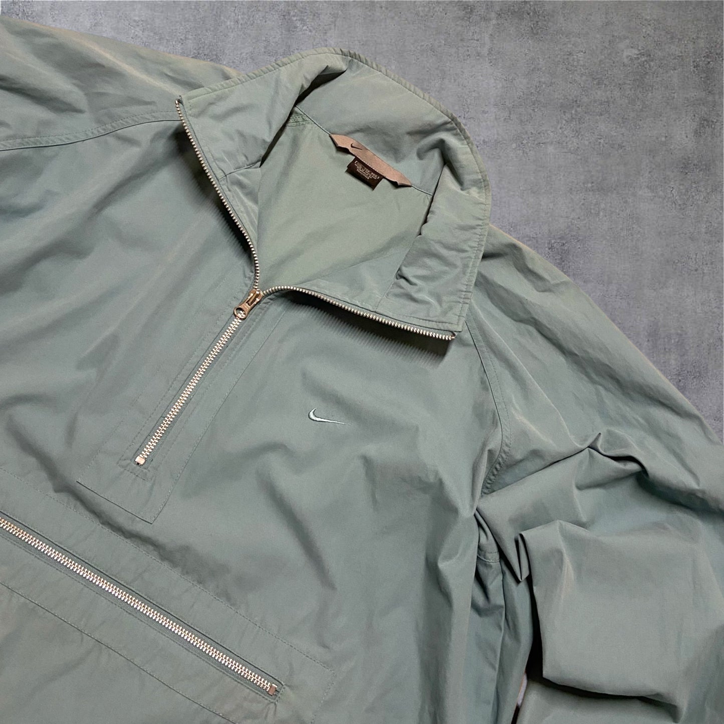 VINTAGE Nike Anorak – Huge Pocket – Salbei/Teal – Gr. XXL