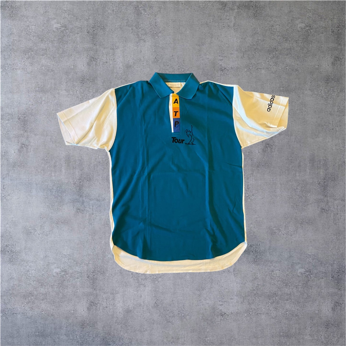VINTAGE Adidas 90s ATP Tour Polo – 90s Tennis Archive – Gr. L