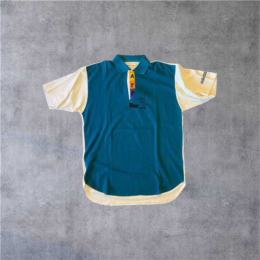 VINTAGE Adidas 90s ATP Tour Polo – 90s Tennis Archive – Gr. L