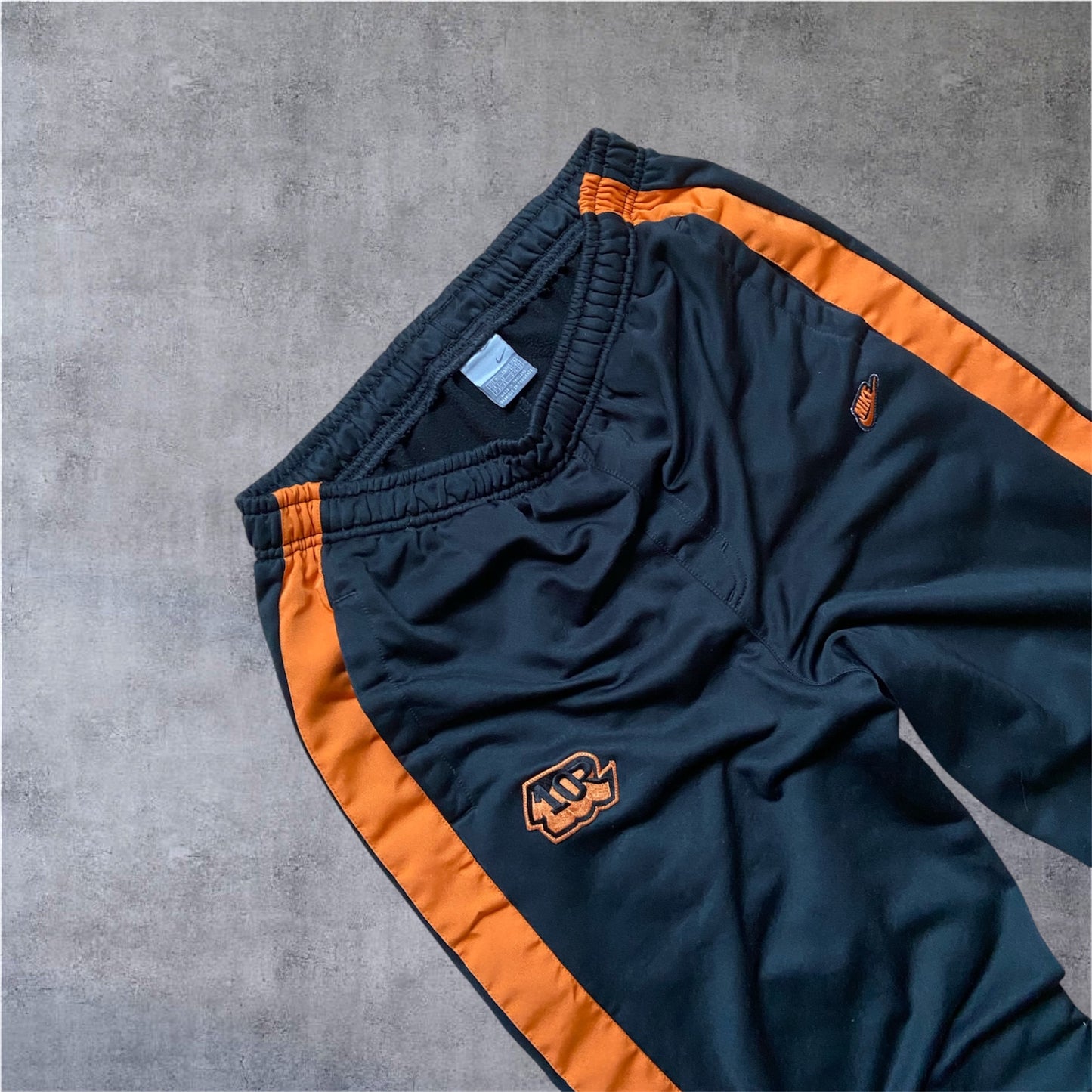 VINTAGE Nike 2000s Trackpants R10 Ronaldinho - Black/Yellow - Gr. M