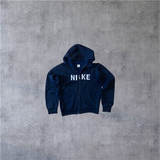 VINTAGE Nike 90s Trackjacket – Black & White – Kids - Gr. M