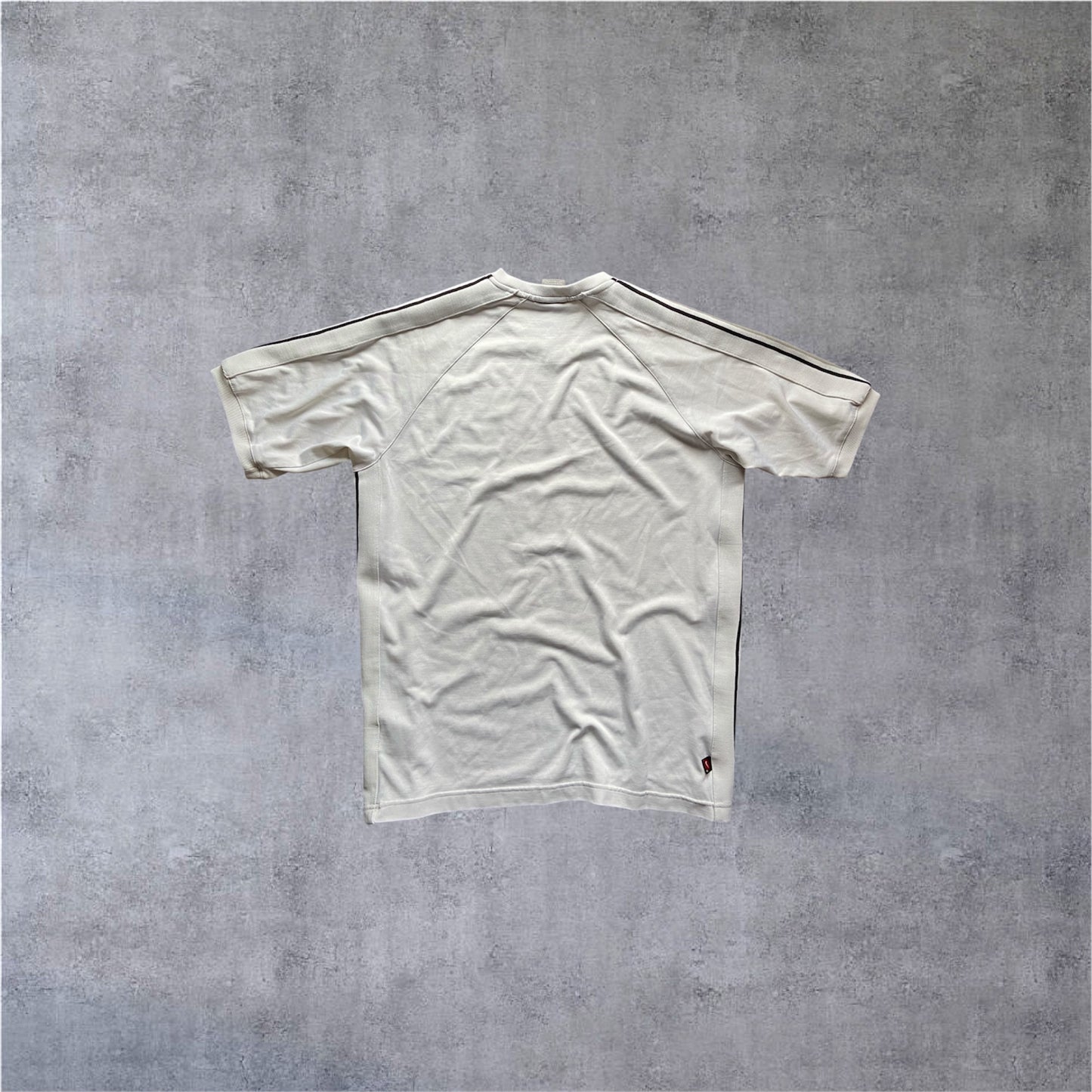 VINTAGE 2000s Nike Center Swoosh Tee – Cream / Off-White – Heavyweight Cotton  – L