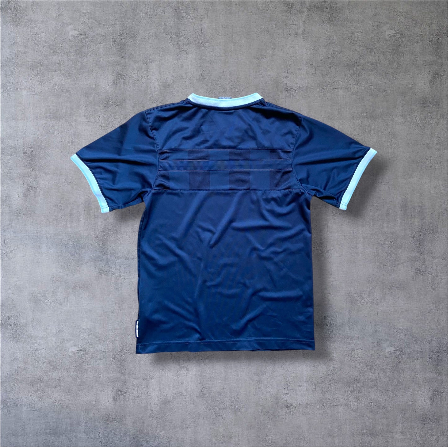 VINTAGE 90s Nike Teamwear Trikot – #7 – Navy Blue / Light Blue – Kindergröße L