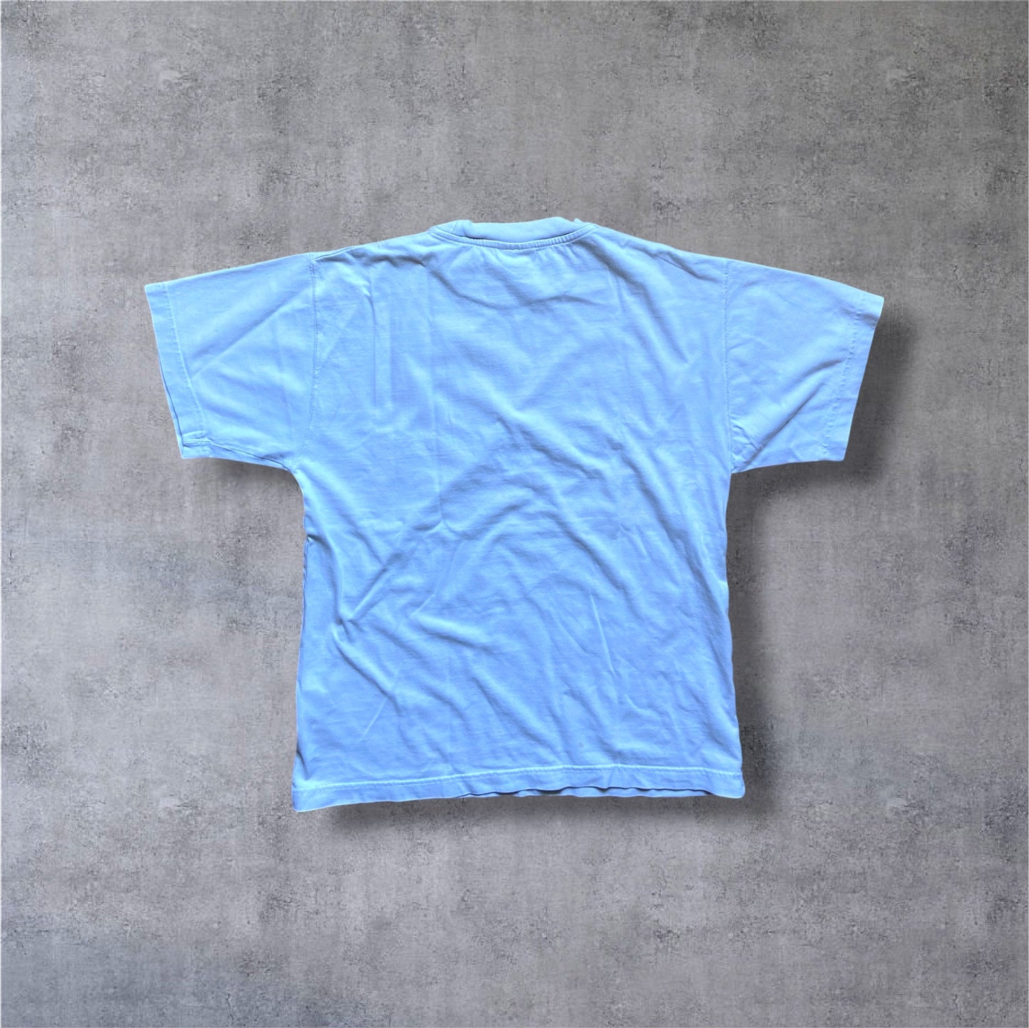 VINTAGE 90s Champion Center Logo Shirt – Großer Stick – Weiß – Gr. S