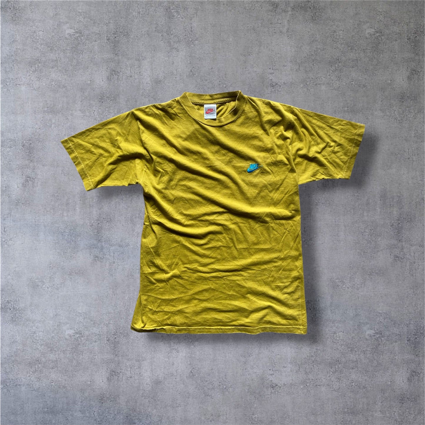 VINTAGE 90s Nike Grey Tag Shirt – Made in Portugal – Small Swoosh Stick – Gr. S