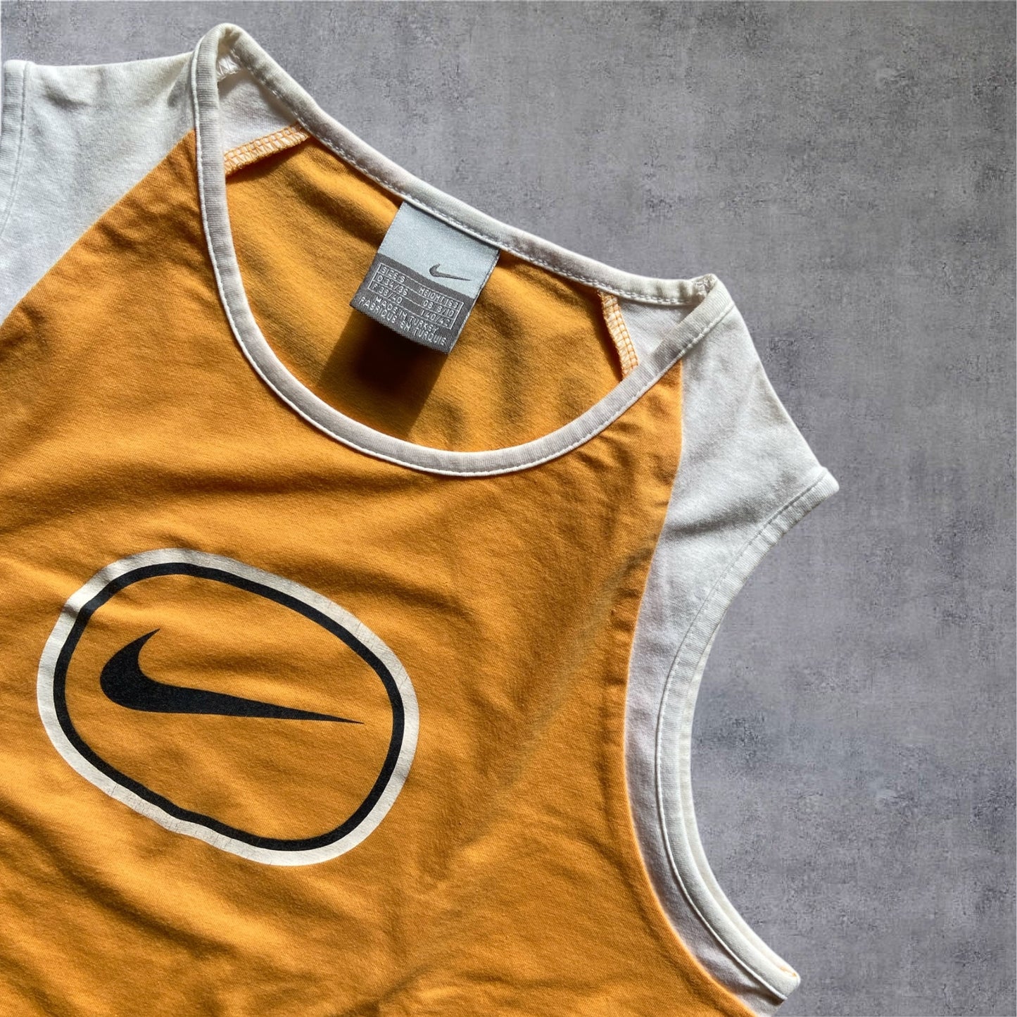 VINTAGE Nike 2000s Kids Top – Silver Tag – Gr. S (153) – Orange/Weiß –  Kids Sportswear
