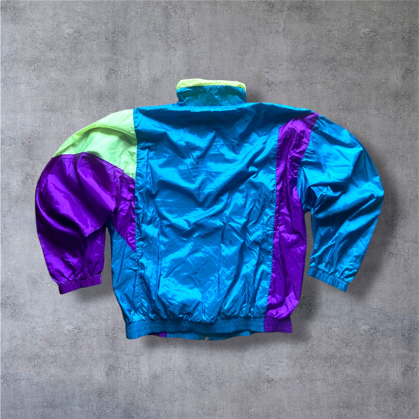 VINTAGE 90s Nike Grey Tag Fitness Tracksuit – Royal Blue / Purple / Neon Green – Gr. M