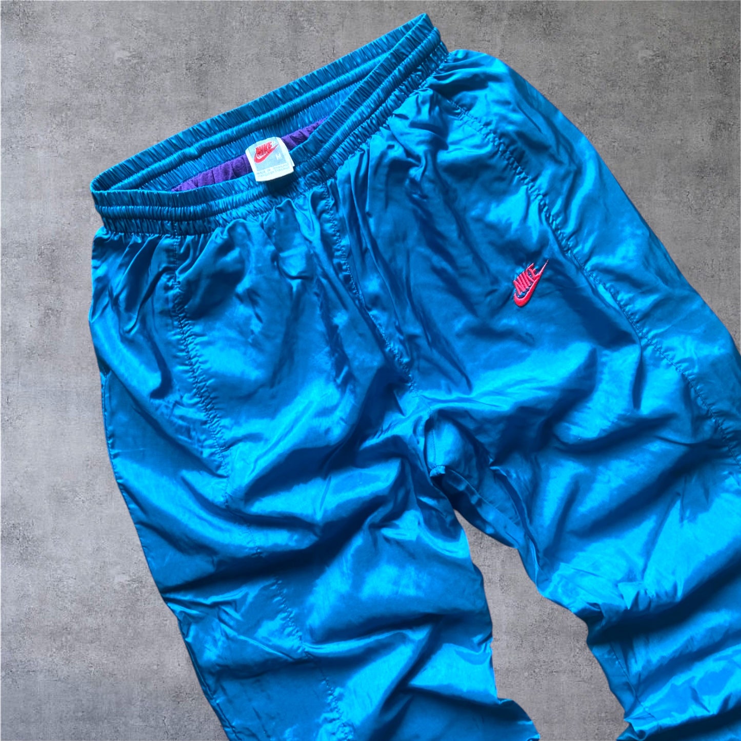 VINTAGE 90s Nike Grey Tag Fitness Tracksuit – Royal Blue / Purple / Neon Green – Gr. M